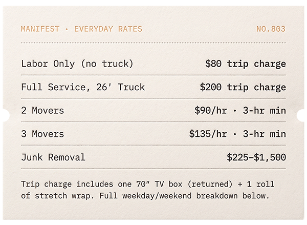 803 cheap movers rates